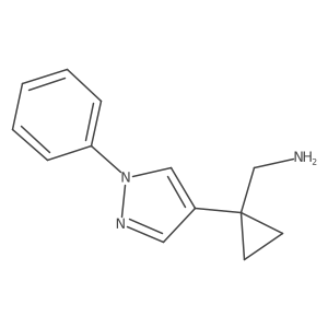 [1-(1-phenyl-1H-pyrazol-4-yl)cyclopropyl]methanamine Structure