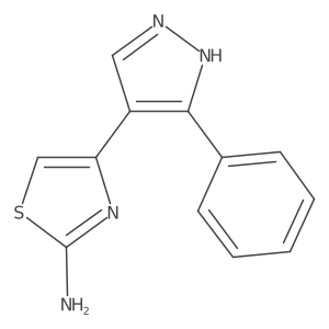 4-(3-phenyl-1H-pyrazol-4-yl)-1,3-thiazol-2-amine Structure