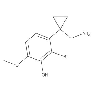 3-[1-(Aminomethyl)cyclopropyl]-2-bromo-6-methoxyphenol结构式