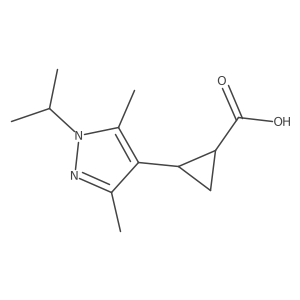 2-[3,5-dimethyl-1-(propan-2-yl)-1H-pyrazol-4-yl]cyclopropane-1-carboxylic acid Structure