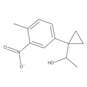 1-[1-(4-Methyl-3-nitrophenyl)cyclopropyl]ethan-1-ol结构式