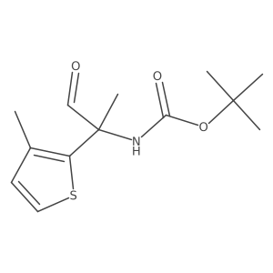 tert-butyl N-[2-(3-methylthiophen-2-yl)-1-oxopropan-2-yl]carbamate Structure