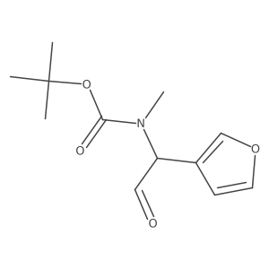 tert-butyl N-[1-(furan-3-yl)-2-oxoethyl]-N-methylcarbamate Structure