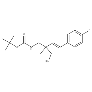 tert-butyl N-[2-(aminomethyl)-4-(4-fluorophenyl)-2-methylbut-3-en-1-yl]carbamate Structure