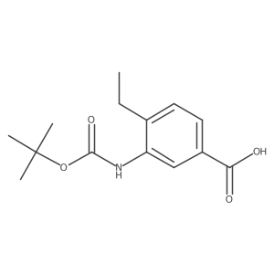 3-{[(Tert-butoxy)carbonyl]amino}-4-ethylbenzoic acid结构式