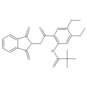 1,3-dioxo-2,3-dihydro-1H-isoindol-2-yl 2-(2,2-dimethylpropanamido)-4,5-dimethoxybenzoate结构式