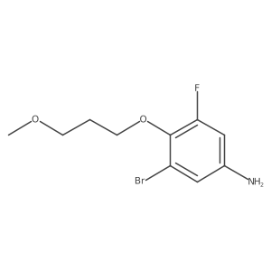 3-Bromo-5-fluoro-4-(3-methoxy-propoxy)-phenylamine结构式