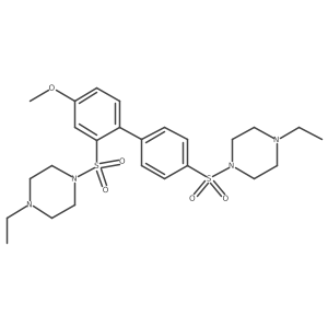 1-Ethyl-4-({4'-[(4-ethylpiperazin-1-yl)sulfonyl]-4-methoxy-[1,1'-biphenyl]-2-yl}sulfonyl)piperazine Structure