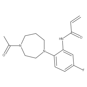 N-[2-(4-acetyl-1,4-diazepan-1-yl)-5-fluorophenyl]prop-2-enamide结构式