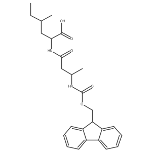 2-[(3R)-3-({[(9H-fluoren-9-yl)methoxy]carbonyl}amino)butanamido]-4-methylhexanoic acid Structure