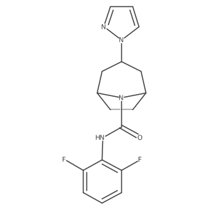 N-(2,6-difluorophenyl)-3-(1H-pyrazol-1-yl)-8-azabicyclo[3.2.1]octane-8-carboxamide Structure