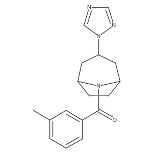 ((1R,5S)-3-(1H-1,2,4-triazol-1-yl)-8-azabicyclo[3.2.1]octan-8-yl)(m-tolyl)methanone结构式
