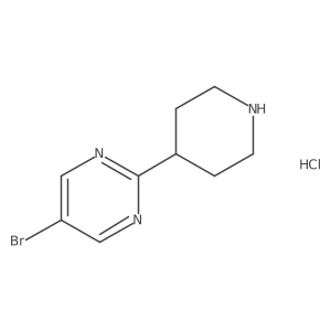 5-Bromo-2-(piperidin-4-yl)pyrimidine hydrochloride结构式