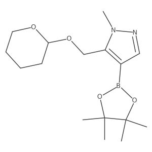 1-Methyl-5-(oxan-2-yloxymethyl)-4-(4,4,5,5-tetramethyl-1,3,2-dioxaborolan-2-yl)pyrazole结构式