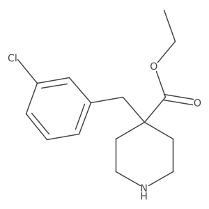 Ethyl 4-[(3-chlorophenyl)methyl]piperidine-4-carboxylate结构式