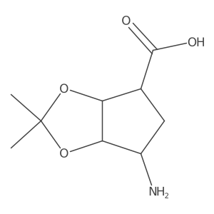 rac-(3aR,4S,6R,6aS)-6-amino-2,2-dimethyl-hexahydrocyclopenta[d][1,3]dioxole-4-carboxylic acid Structure