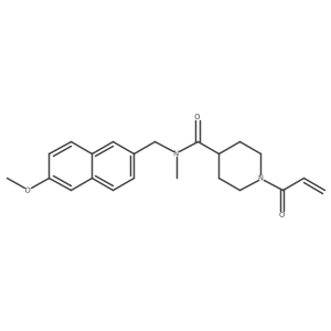 N-[(6-methoxynaphthalen-2-yl)methyl]-N-methyl-1-(prop-2-enoyl)piperidine-4-carboxamide Structure