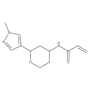 N-[2-(1-Methylpyrazol-4-yl)oxan-4-yl]prop-2-enamide Structure