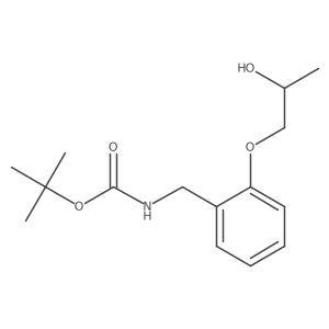 tert-butyl N-{[2-(2-hydroxypropoxy)phenyl]methyl}carbamate Structure