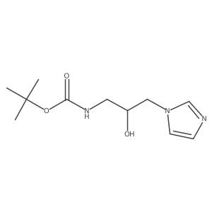 tert-butyl N-[2-hydroxy-3-(1H-imidazol-1-yl)propyl]carbamate结构式