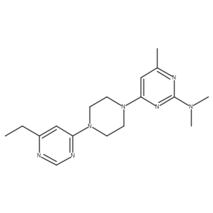 4-[4-(6-Ethylpyrimidin-4-yl)piperazin-1-yl]-N,N,6-trimethylpyrimidin-2-amine Structure