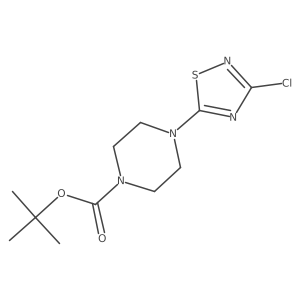 tert-Butyl 4-(3-chloro-1,2,4-thiadiazol-5-yl)piperazine-1-carboxylate Structure