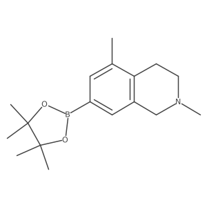 2,5-Dimethyl-7-(4,4,5,5-tetramethyl-1,3,2-dioxaborolan-2-yl)-1,2,3,4-tetrahydroisoquinoline结构式