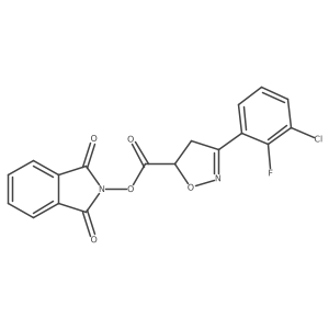 1,3-dioxo-2,3-dihydro-1H-isoindol-2-yl 3-(3-chloro-2-fluorophenyl)-4,5-dihydro-1,2-oxazole-5-carboxylate结构式