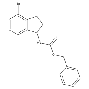 benzyl N-[(1R)-4-bromo-2,3-dihydro-1H-inden-1-yl]carbamate Structure