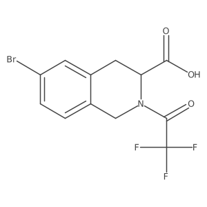 6-Bromo-2-(2,2,2-trifluoroacetyl)-1,2,3,4-tetrahydroisoquinoline-3-carboxylic acid Structure