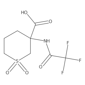 1,1-Dioxo-3-(2,2,2-trifluoroacetamido)-1lambda6-thiane-3-carboxylic acid Structure