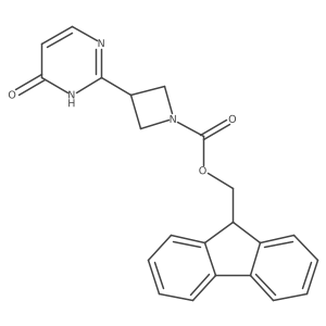 (9H-fluoren-9-yl)methyl 3-(4-hydroxypyrimidin-2-yl)azetidine-1-carboxylate结构式