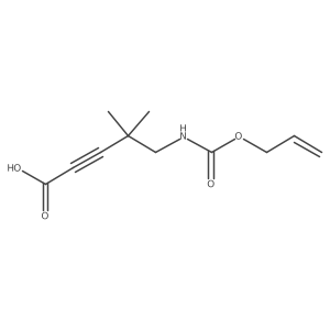 4,4-Dimethyl-5-{[(prop-2-en-1-yloxy)carbonyl]amino}pent-2-ynoic acid结构式