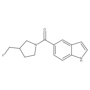 5-[3-(fluoromethyl)pyrrolidine-1-carbonyl]-1H-indole结构式