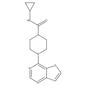 N-cyclopropyl-1-{thieno[3,2-d]pyrimidin-4-yl}piperidine-4-carboxamide结构式