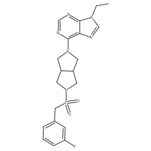 9-ethyl-6-{5-[(3-fluorophenyl)methanesulfonyl]-octahydropyrrolo[3,4-c]pyrrol-2-yl}-9H-purine结构式