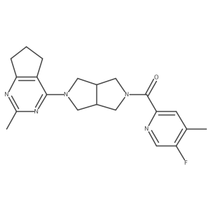 5-fluoro-4-methyl-2-(5-{2-methyl-5H,6H,7H-cyclopenta[d]pyrimidin-4-yl}-octahydropyrrolo[3,4-c]pyrrole-2-carbonyl)pyridine结构式