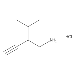 3-(Aminomethyl)-4-methylpent-1-ynehydrochloride结构式