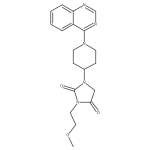 3-(2-Methoxyethyl)-1-[1-(quinazolin-4-yl)piperidin-4-yl]imidazolidine-2,4-dione结构式