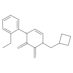 1-(Cyclobutylmethyl)-4-(2-ethylphenyl)-1,2,3,4-tetrahydropyrazine-2,3-dione Structure