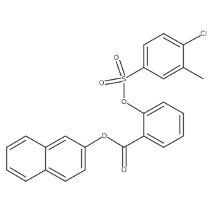 Naphthalen-2-yl 2-[(4-chloro-3-methylbenzenesulfonyl)oxy]benzoate结构式
