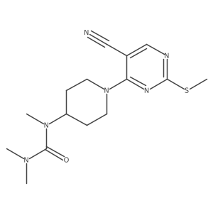1-{1-[5-Cyano-2-(methylsulfanyl)pyrimidin-4-yl]piperidin-4-yl}-1,3,3-trimethylurea Structure