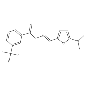 N'-{(Z)-[5-(Dimethylamino)-2-furyl]methylene}-3-(trifluoromethyl)benzohydrazide结构式