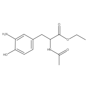 Ethyl (S)-2-acetamido-3-(3-amino-4-hydroxyphenyl)propanoate结构式