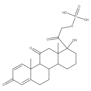 2,5-Chrysenedione, 4a,4b,6,6a,7,8,9,10,10a,10b,11,12-dodecahydro-7-hydroxy-4a,6a-dimethyl-7-[(phosphonooxy)acetyl]-, (4aR,4bS,6aS,7R,10aS,10bS)- Structure
