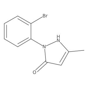 2-(2-Bromophenyl)-1,2-dihydro-5-methyl-3H-pyrazol-3-one结构式