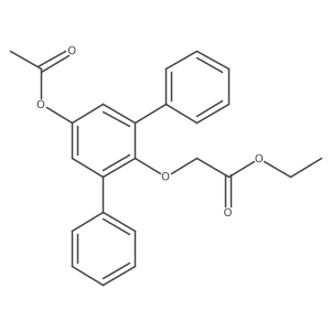 Ethyl 4-acetoxy-2,6-diphenylphenoxyacetate结构式