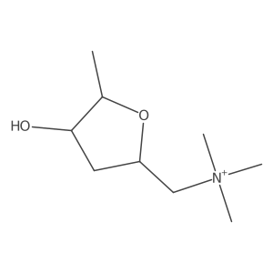 (4-Hydroxy-5-methyl-tetrahydro-furan-2-ylmethyl)-trimethyl-ammonium; iodide结构式