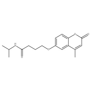 N-Isopropyl-4-((4-methyl-2-oxo-2H-chromen-6-yl)oxy)butanamide结构式
