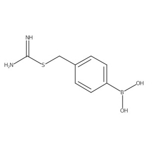 (4-((Carbamimidoylthio)methyl)phenyl)boronic acid结构式